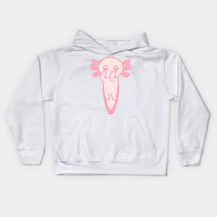 Starstruck Pink Monochrome Axolotl Kids Hoodie